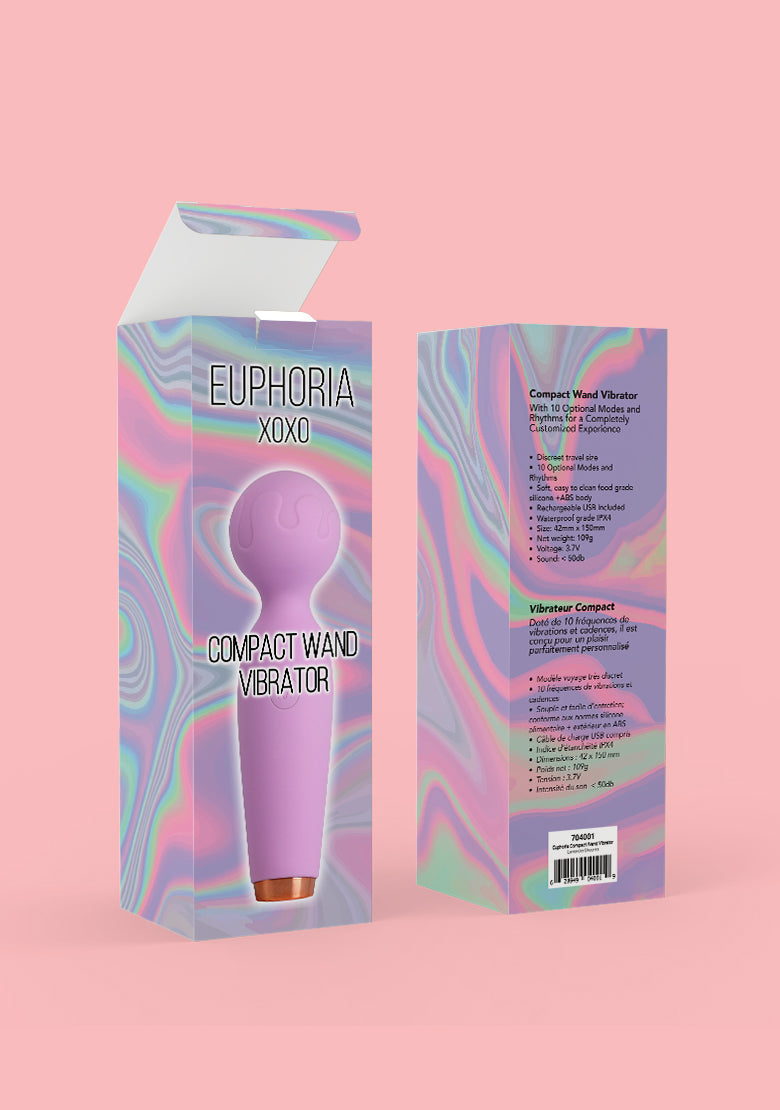 Compact Wand Women's Vibrator - Lavender