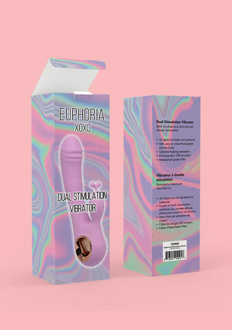 Dual Stimulation Women's Vibrator - Lavender